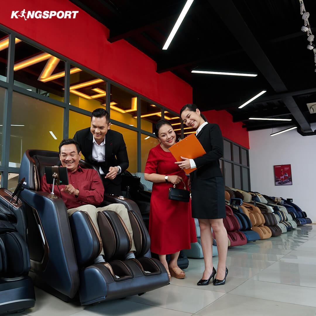 Showroom ghế massage ở hà nội của KingSport hiện đại