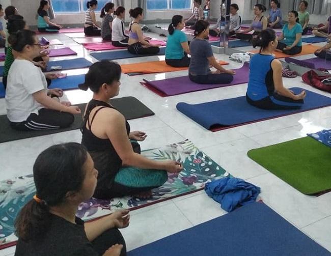 Phòng tập tại CLB Yoga Kim Dung
